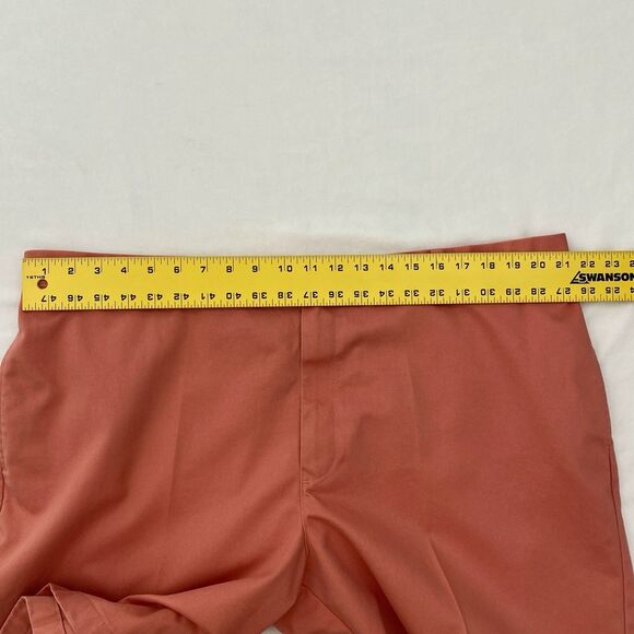 LL Bean Chino Shorts 100% Cotton Classic Fit Pink Coral Mens 42 Preppy - Picture 6 of 8